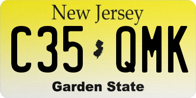 NJ license plate C35QMK