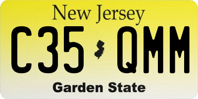 NJ license plate C35QMM
