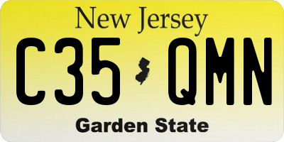 NJ license plate C35QMN