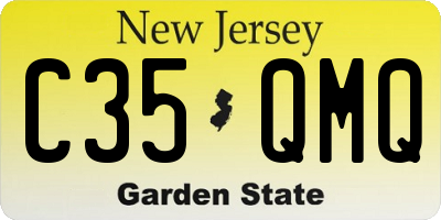NJ license plate C35QMQ