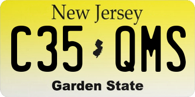 NJ license plate C35QMS