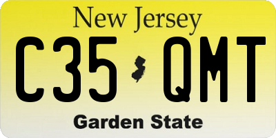 NJ license plate C35QMT