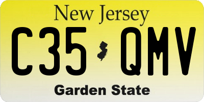 NJ license plate C35QMV
