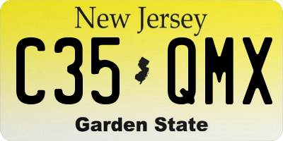 NJ license plate C35QMX