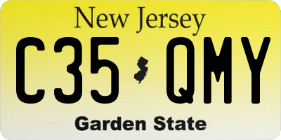 NJ license plate C35QMY