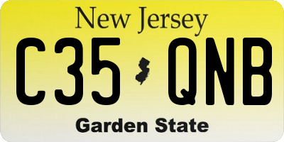 NJ license plate C35QNB