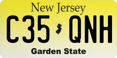 NJ license plate C35QNH