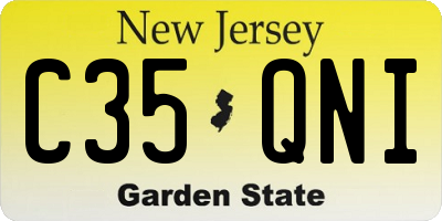 NJ license plate C35QNI