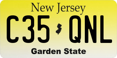 NJ license plate C35QNL