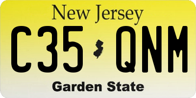 NJ license plate C35QNM
