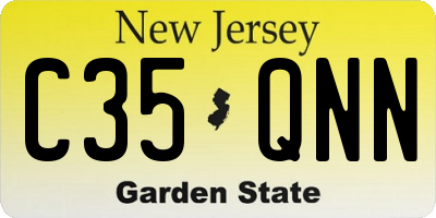NJ license plate C35QNN