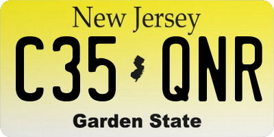NJ license plate C35QNR