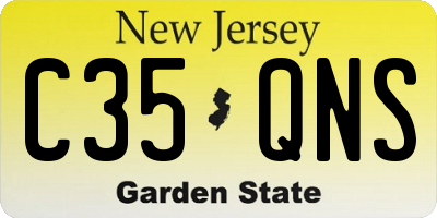 NJ license plate C35QNS