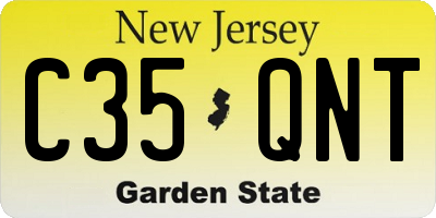 NJ license plate C35QNT