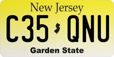 NJ license plate C35QNU