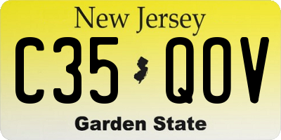 NJ license plate C35QOV