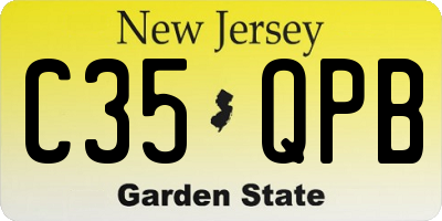 NJ license plate C35QPB