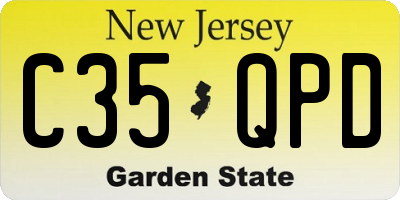 NJ license plate C35QPD