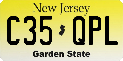 NJ license plate C35QPL