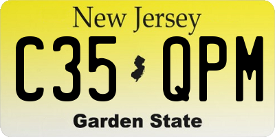 NJ license plate C35QPM