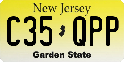 NJ license plate C35QPP