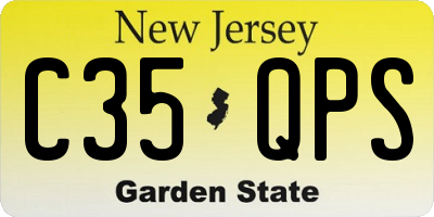 NJ license plate C35QPS