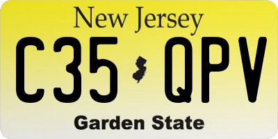 NJ license plate C35QPV