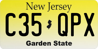 NJ license plate C35QPX
