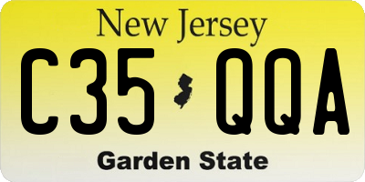 NJ license plate C35QQA