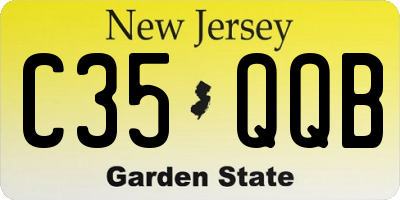 NJ license plate C35QQB