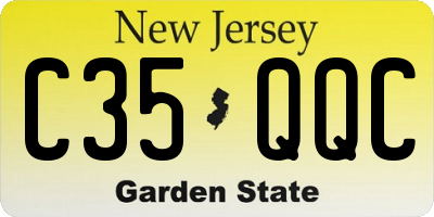 NJ license plate C35QQC
