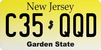 NJ license plate C35QQD