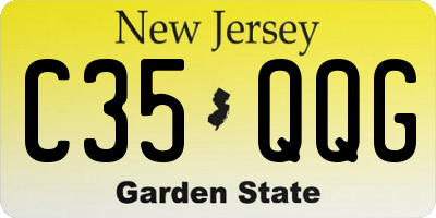 NJ license plate C35QQG