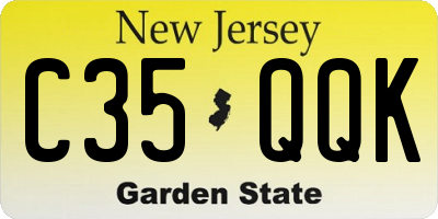 NJ license plate C35QQK