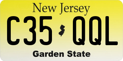 NJ license plate C35QQL