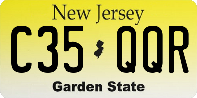 NJ license plate C35QQR