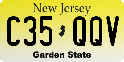 NJ license plate C35QQV