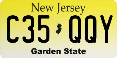 NJ license plate C35QQY