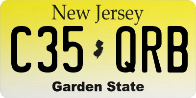 NJ license plate C35QRB