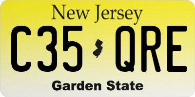 NJ license plate C35QRE