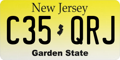 NJ license plate C35QRJ