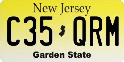 NJ license plate C35QRM