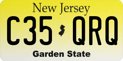 NJ license plate C35QRQ
