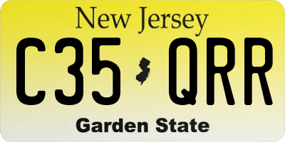 NJ license plate C35QRR