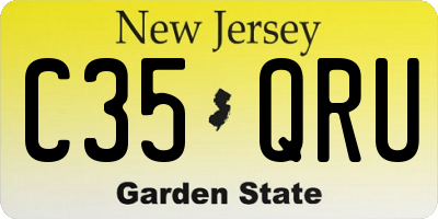 NJ license plate C35QRU