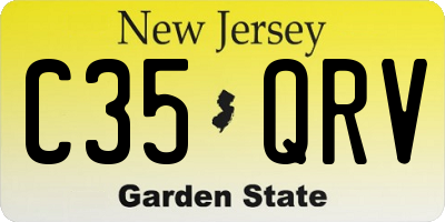 NJ license plate C35QRV