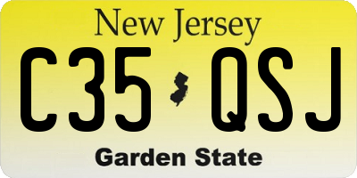 NJ license plate C35QSJ