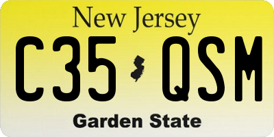 NJ license plate C35QSM