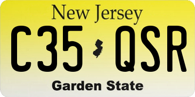 NJ license plate C35QSR