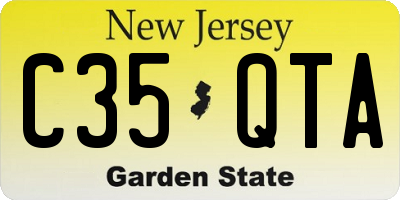 NJ license plate C35QTA